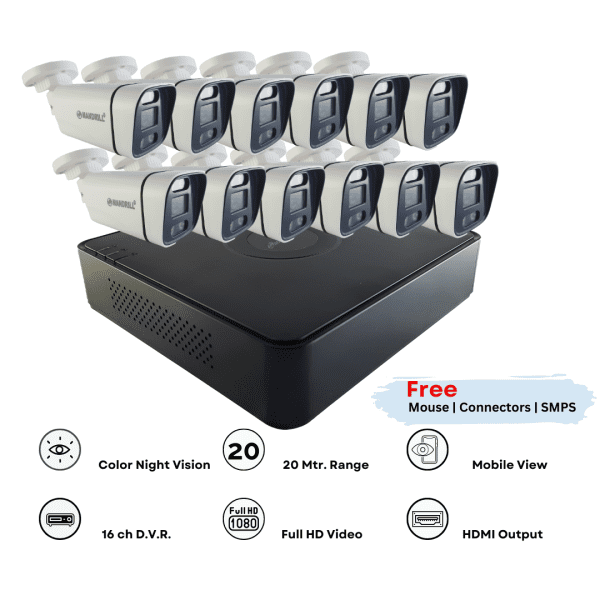 12 bullet combo and 16 ch dvr