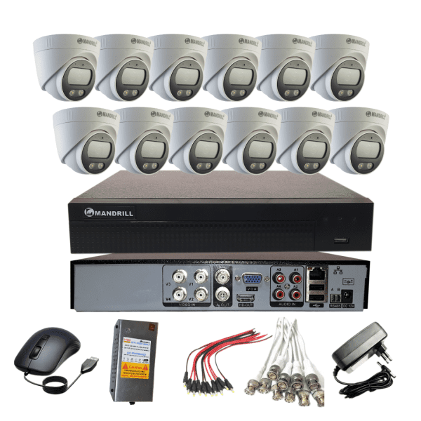 Mandrill® 2.4 MP CCTV Camera Color Night Vision 12 In Door, 16 Ch DVR Surveillance Combo kit