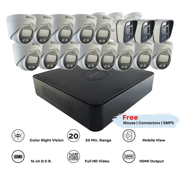 13 dome 3 bullet combo and 16 ch dvr