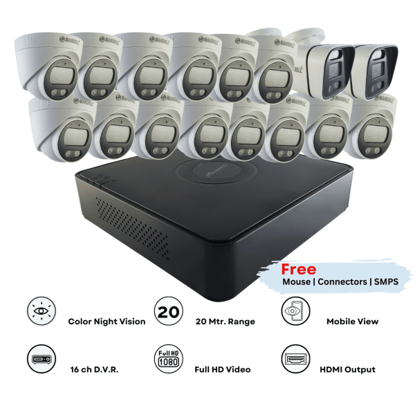 14 dome 2 bullet combo and 16 ch dvr