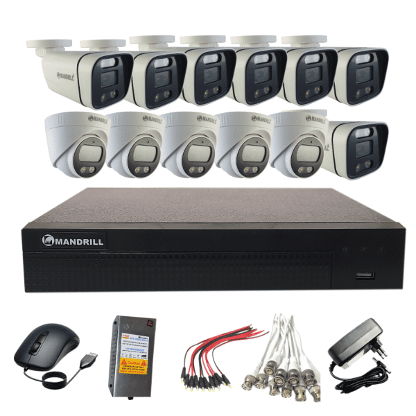 Mandrill® 2.4 MP CCTV Camera Color Night Vision 5 In Door, 7 Out Door, 16 Ch DVR Surveillance Combo kit