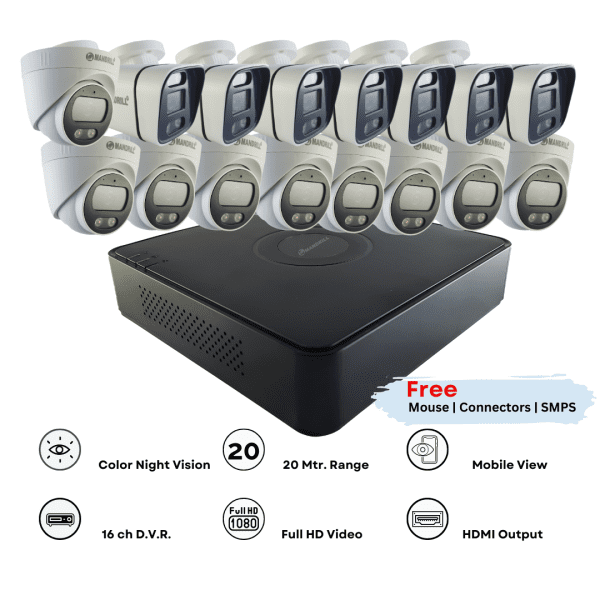 9 dome 7 bullet combo and 16 ch dvr