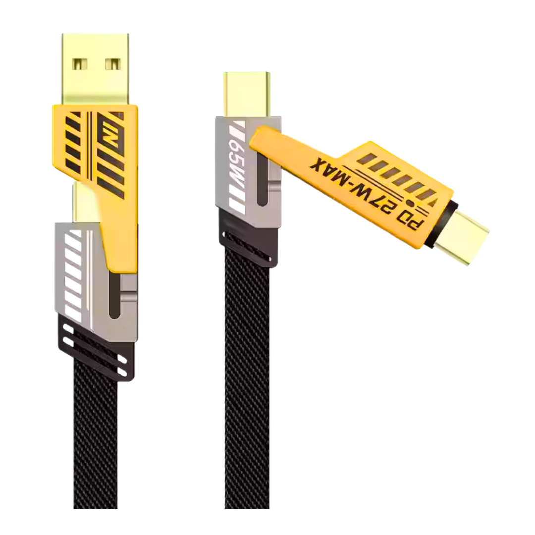 11 Mandrill PowerLine X 4 in 1 Charging Cable Fast Charging 65W, USB C Thunderbolt Port,Type C Lightning,Type A For All iPhones & Laptop - Image 11